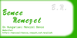 bence menczel business card